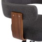 Drehbare Esszimmerstühle 4 Stk. Grau Bugholz und Stoff Drehbare Esszimmerstühle 4 Stk. Grau Bugholz und Stoff