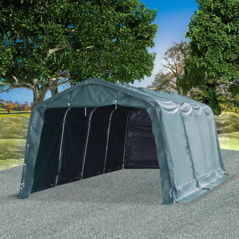 Weidezelt PVC 550 g/m² 3,3×6,4 m Dunkelgrün Weidezelt PVC 550 g/m² 3,3×6,4 m Dunkelgrün