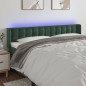 vidaXL LED Kopfteil Dunkelgrün 163x16x78/88 cm Samt