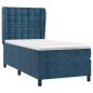 vidaXL Boxspringbett mit Matratze Dunkelblau 80x200 cm Samt vidaXL Boxspringbett mit Matratze Dunkelblau 80x200 cm Samt