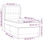 vidaXL Boxspringbett mit Matratze Dunkelblau 80x200 cm Samt vidaXL Boxspringbett mit Matratze Dunkelblau 80x200 cm Samt