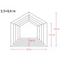 Weidezelt PVC 550 g/m² 3,3×6,4 m Dunkelgrün Weidezelt PVC 550 g/m² 3,3×6,4 m Dunkelgrün