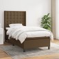 vidaXL Boxspringbett mit Matratze Dunkelbraun 80x200 cm Stoff vidaXL Boxspringbett mit Matratze Dunkelbraun 80x200 cm Stoff