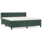 vidaXL Boxspringbett mit Matratze Dunkelgrün 160x200 cm Samt vidaXL Boxspringbett mit Matratze Dunkelgrün 160x200 cm Samt
