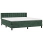vidaXL Boxspringbett mit Matratze Dunkelgrün 160x200 cm Samt vidaXL Boxspringbett mit Matratze Dunkelgrün 160x200 cm Samt