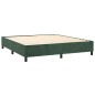 vidaXL Boxspringbett mit Matratze & LED Dunkelgrün 160x200 cm Samt vidaXL Boxspringbett mit Matratze & LED Dunkelgrün 160x200 cm Samt