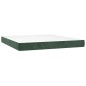 vidaXL Boxspringbett mit Matratze & LED Dunkelgrün 160x200 cm Samt vidaXL Boxspringbett mit Matratze & LED Dunkelgrün 160x200 cm Samt