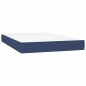 vidaXL Boxspringbett mit Matratze Blau 120x200 cm Stoff vidaXL Boxspringbett mit Matratze Blau 120x200 cm Stoff