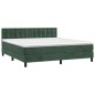 vidaXL Boxspringbett mit Matratze Dunkelgrün 160x200 cm Samt vidaXL Boxspringbett mit Matratze Dunkelgrün 160x200 cm Samt