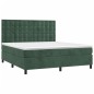 vidaXL Boxspringbett mit Matratze Dunkelgrün 160x200 cm Samt vidaXL Boxspringbett mit Matratze Dunkelgrün 160x200 cm Samt