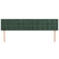 vidaXL Kopfteile 2 Stk. Dunkelgrün 80x5x78/88 cm Samt