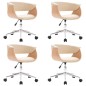 Drehbare Esszimmerstühle 4 Stk. Creme Kunstleder Drehbare Esszimmerstühle 4 Stk. Creme Kunstleder