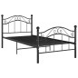 vidaXL Bett Schwarz Metall 100x200 cm vidaXL Bett Schwarz Metall 100x200 cm