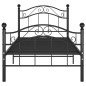 vidaXL Bett Schwarz Metall 100x200 cm vidaXL Bett Schwarz Metall 100x200 cm