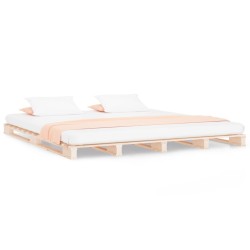 vidaXL Palettenbett 200x200 cm Massivholz Kiefer
