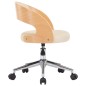 Drehbare Esszimmerstühle 4 Stk. Creme Bugholz und Kunstleder Drehbare Esszimmerstühle 4 Stk. Creme Bugholz und Kunstleder