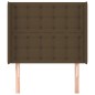 vidaXL Kopfteil mit Ohren Dunkelbraun 83x16x118/128 cm Stoff vidaXL Kopfteil mit Ohren Dunkelbraun 83x16x118/128 cm Stoff