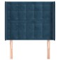 vidaXL Kopfteil mit Ohren Dunkelblau 83x16x118/128 cm Samt