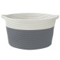 vidaXL Aufbewahrungskorb Grau und Weiß Ø40x25 cm Baumwolle vidaXL Aufbewahrungskorb Grau und Weiß Ø40x25 cm Baumwolle