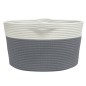 vidaXL Aufbewahrungskorb Grau und Weiß Ø40x25 cm Baumwolle vidaXL Aufbewahrungskorb Grau und Weiß Ø40x25 cm Baumwolle