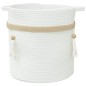 vidaXL Aufbewahrungskorb Weiß Ø38x36 cm Baumwolle vidaXL Aufbewahrungskorb Weiß Ø38x36 cm Baumwolle