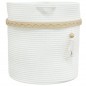 vidaXL Aufbewahrungskorb Weiß Ø38x36 cm Baumwolle vidaXL Aufbewahrungskorb Weiß Ø38x36 cm Baumwolle