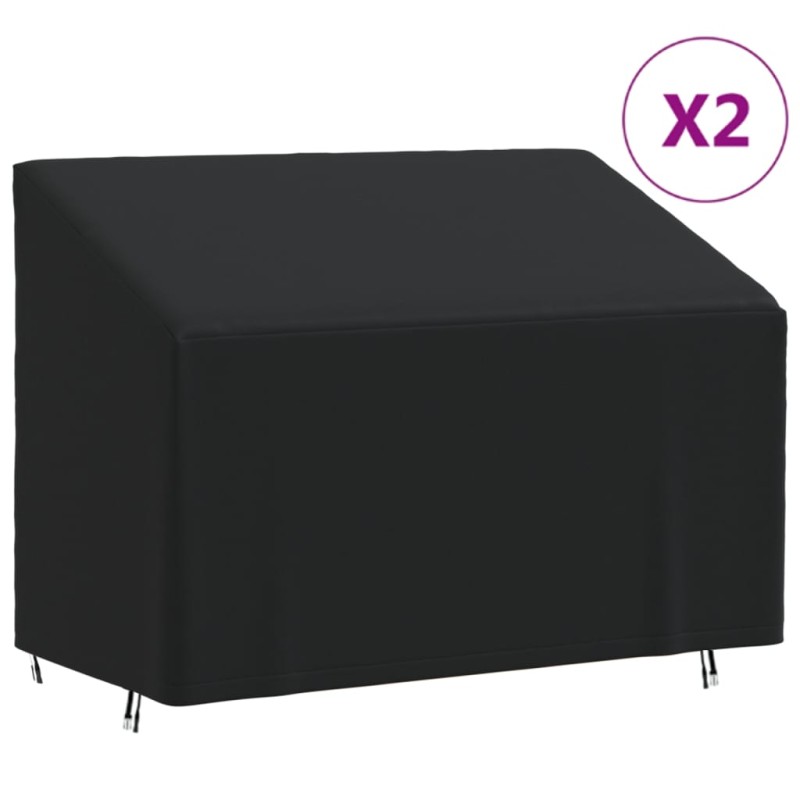 vidaXL Abdeckungen für 2-Sitzer-Bank 2 Stk. 134x70x65/94cm 420D Oxford vidaXL Abdeckungen für 2-Sitzer-Bank 2 Stk. 134x70x65/94cm 420D Oxford