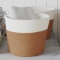 vidaXL Aufbewahrungskörbe 2 Stk. Braun und Weiß Ø24x18 cm Baumwolle vidaXL Aufbewahrungskörbe 2 Stk. Braun und Weiß Ø24x18 cm Baumwolle