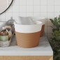 vidaXL Aufbewahrungskörbe 2 Stk. Braun und Weiß Ø24x18 cm Baumwolle vidaXL Aufbewahrungskörbe 2 Stk. Braun und Weiß Ø24x18 cm Baumwolle