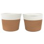 vidaXL Aufbewahrungskörbe 2 Stk. Braun und Weiß Ø24x18 cm Baumwolle vidaXL Aufbewahrungskörbe 2 Stk. Braun und Weiß Ø24x18 cm Baumwolle