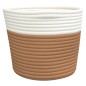 vidaXL Aufbewahrungskörbe 2 Stk. Braun und Weiß Ø24x18 cm Baumwolle vidaXL Aufbewahrungskörbe 2 Stk. Braun und Weiß Ø24x18 cm Baumwolle