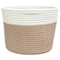 vidaXL Aufbewahrungskörbe 2 Stk. Braun und Weiß Ø24x18 cm Baumwolle vidaXL Aufbewahrungskörbe 2 Stk. Braun und Weiß Ø24x18 cm Baumwolle