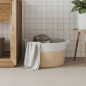 vidaXL Aufbewahrungskorb Beige und Weiß Ø40x25 cm Baumwolle vidaXL Aufbewahrungskorb Beige und Weiß Ø40x25 cm Baumwolle
