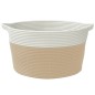 vidaXL Aufbewahrungskorb Beige und Weiß Ø40x25 cm Baumwolle vidaXL Aufbewahrungskorb Beige und Weiß Ø40x25 cm Baumwolle