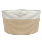 vidaXL Aufbewahrungskorb Beige und Weiß Ø40x25 cm Baumwolle vidaXL Aufbewahrungskorb Beige und Weiß Ø40x25 cm Baumwolle
