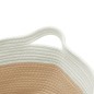 vidaXL Aufbewahrungskorb Beige und Weiß Ø40x25 cm Baumwolle vidaXL Aufbewahrungskorb Beige und Weiß Ø40x25 cm Baumwolle