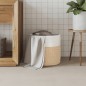 vidaXL Aufbewahrungskorb Braun und Weiß Ø40x35 cm Baumwolle vidaXL Aufbewahrungskorb Braun und Weiß Ø40x35 cm Baumwolle