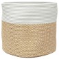 vidaXL Aufbewahrungskorb Braun und Weiß Ø40x35 cm Baumwolle vidaXL Aufbewahrungskorb Braun und Weiß Ø40x35 cm Baumwolle