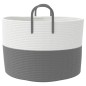 vidaXL Aufbewahrungskorb Grau und Weiß Ø51x33 cm Baumwolle vidaXL Aufbewahrungskorb Grau und Weiß Ø51x33 cm Baumwolle