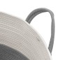 vidaXL Aufbewahrungskorb Grau und Weiß Ø51x33 cm Baumwolle vidaXL Aufbewahrungskorb Grau und Weiß Ø51x33 cm Baumwolle