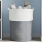 vidaXL Aufbewahrungskorb Grau und Weiß Ø49x65 cm Baumwolle vidaXL Aufbewahrungskorb Grau und Weiß Ø49x65 cm Baumwolle