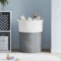 vidaXL Aufbewahrungskorb Grau und Weiß Ø49x65 cm Baumwolle vidaXL Aufbewahrungskorb Grau und Weiß Ø49x65 cm Baumwolle
