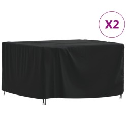 vidaXL Gartenmöbel-Abdeckungen 2 Stk. 125x125x74 cm 420D Oxford-Gewebe
