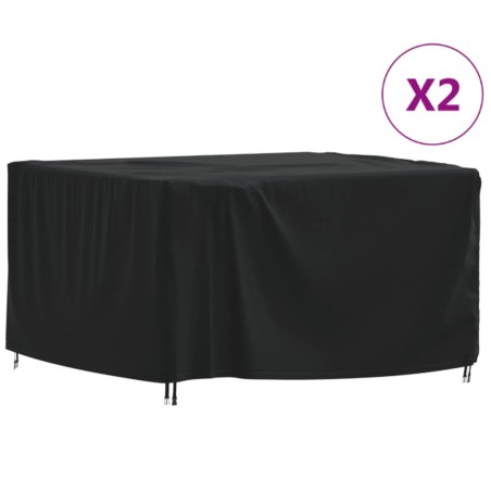vidaXL Gartenmöbel-Abdeckungen 2 Stk. 125x125x74 cm 420D Oxford-Gewebe
