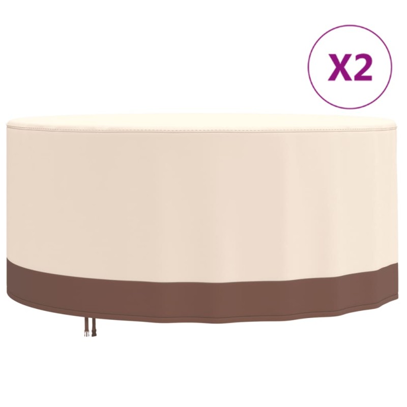 vidaXL Gartenmöbel-Abdeckungen 2 Stk. Ø 183x71 cm 600D Oxford-Gewebe vidaXL Gartenmöbel-Abdeckungen 2 Stk. Ø 183x71 cm 600D Oxford-Gewebe
