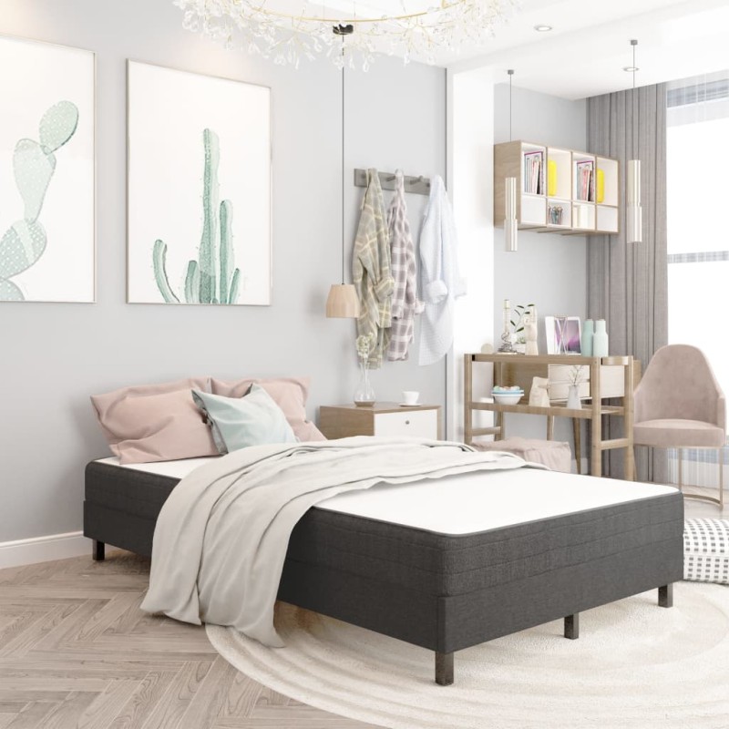 Boxspringbett Dunkelgrau Stoff 120x200 cm Boxspringbett Dunkelgrau Stoff 120x200 cm