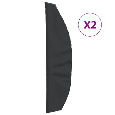vidaXL Sonnenschirm-Schutzhüllen 2 Stk. 280x30/81/45 cm 420D Oxford