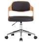 Drehbare Esszimmerstühle 6 Stk. Schwarz Bugholz und Kunstleder Drehbare Esszimmerstühle 6 Stk. Schwarz Bugholz und Kunstleder