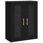 Highboard Schwarz 69,5x34x180 cm Holzwerkstoff Highboard Schwarz 69,5x34x180 cm Holzwerkstoff