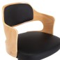 Drehbare Esszimmerstühle 6 Stk. Schwarz Bugholz und Kunstleder Drehbare Esszimmerstühle 6 Stk. Schwarz Bugholz und Kunstleder